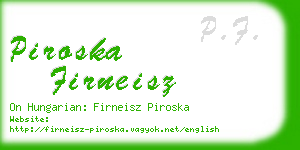 piroska firneisz business card